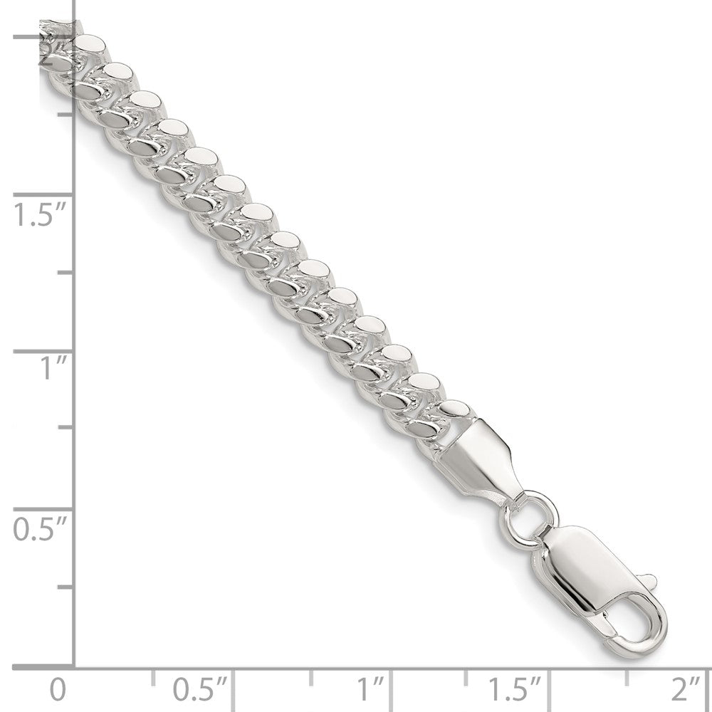 Sterling Silver Polished 5.7mm Domed Curb Chain QDB150-8