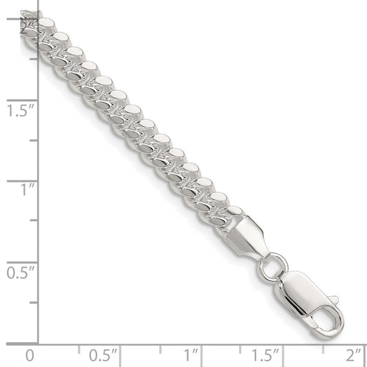 Sterling Silver Polished 5.7mm Domed Curb Chain QDB150-8