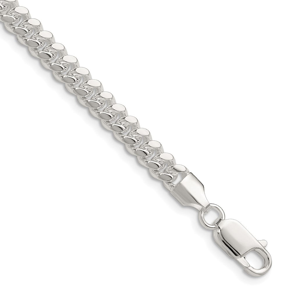 Sterling Silver Polished 5.7mm Domed Curb Chain QDB150-8