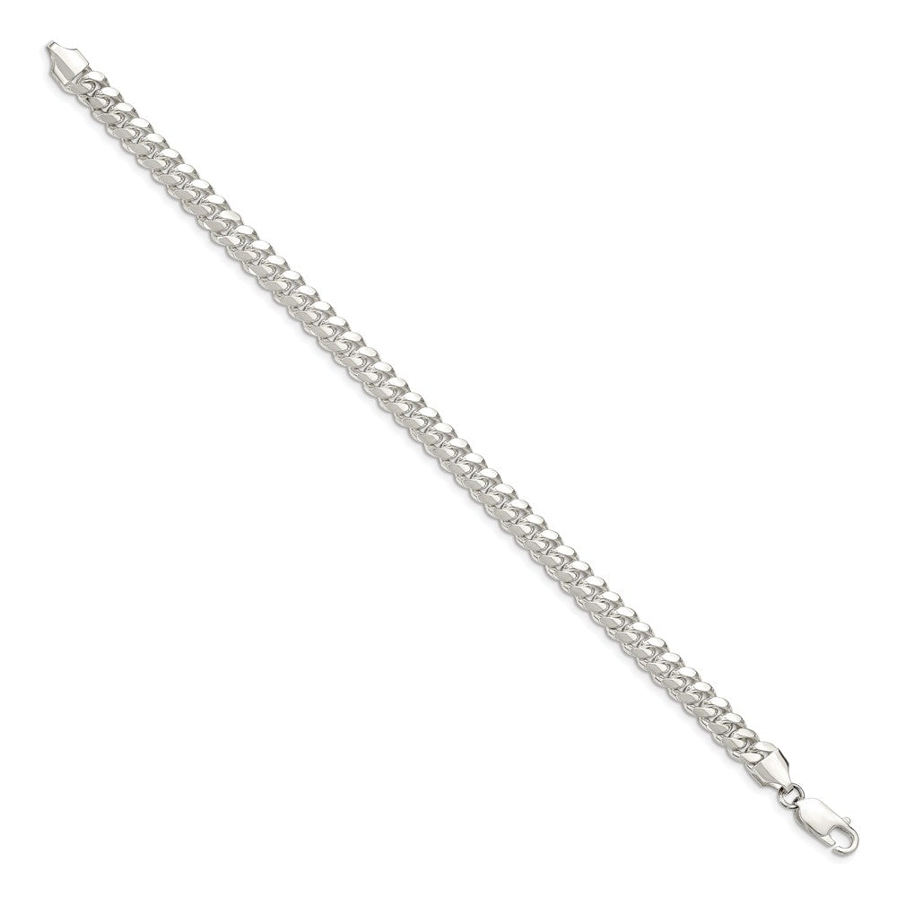 Sterling Silver 6.4mm Polished Domed Curb Chain QDB180-8