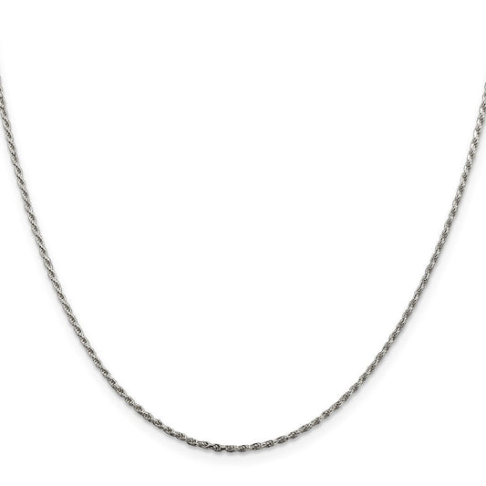 Sterling Silver 1.5mm Diamond-cut Rope ChainQDC020