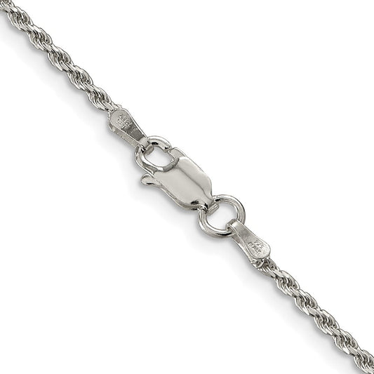 Sterling Silver 1.7mm Diamond-cut Rope ChainQDC025