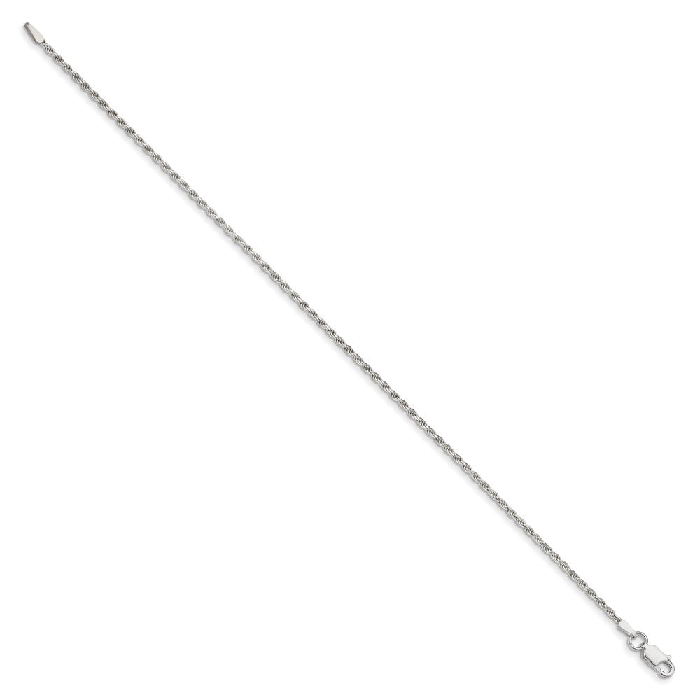 Sterling Silver 1.7mm Diamond-cut Rope Chain QDC025-8