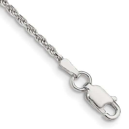 Sterling Silver 1.7mm Diamond-cut Rope Chain QDC025-8