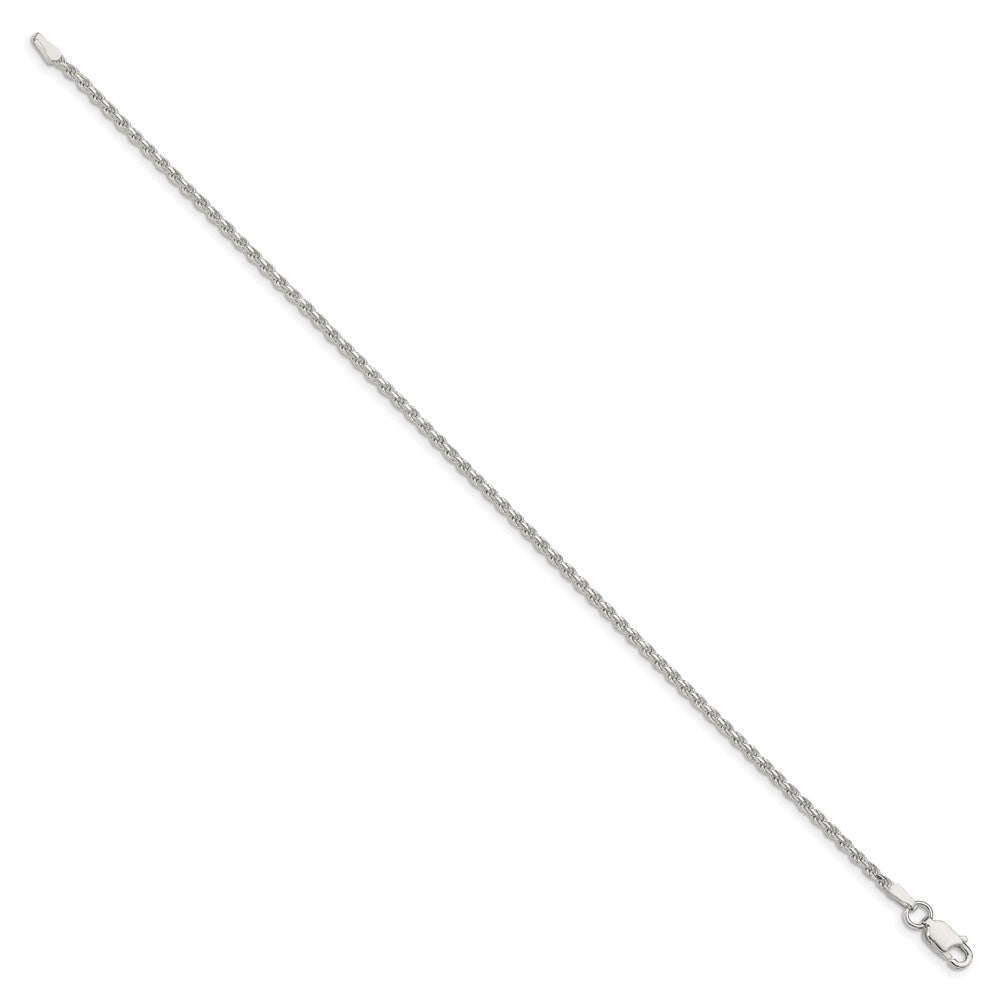 Sterling Silver 1.85mm Diamond-cut Rope Chain QDC030-8