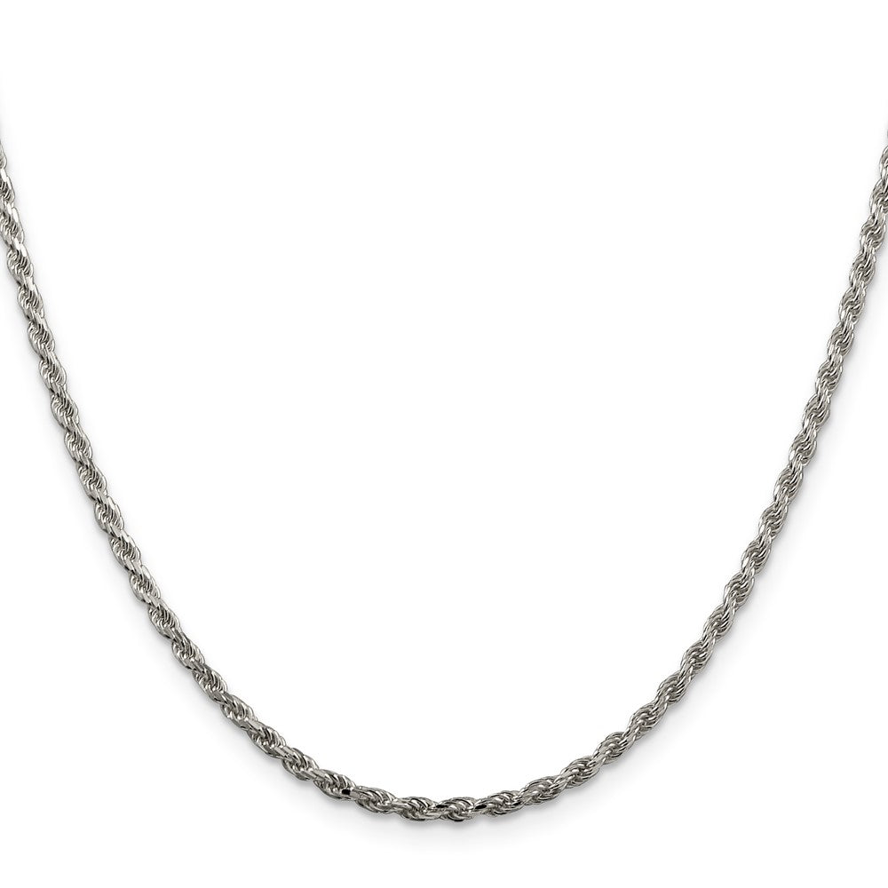 Sterling Silver 2.25mm Diamond-cut Rope ChainQDC050