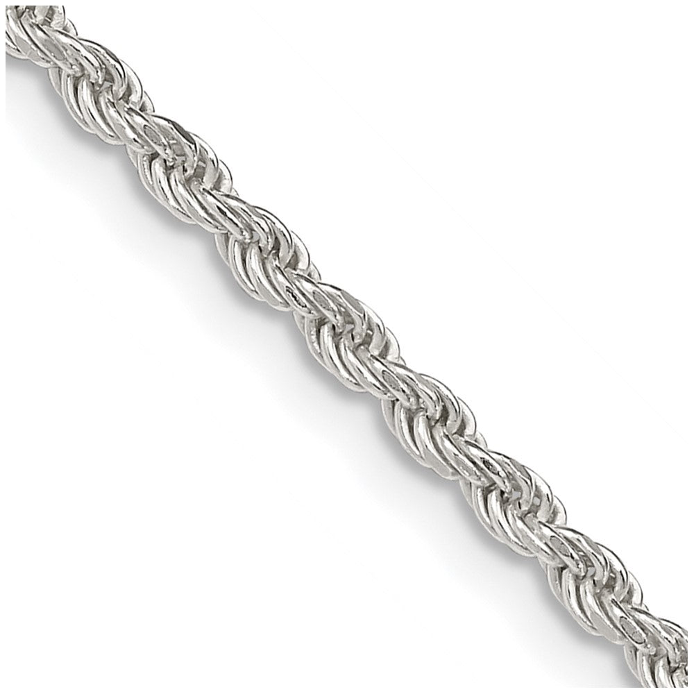 Sterling Silver 2.25mm Diamond-cut Rope ChainQDC050