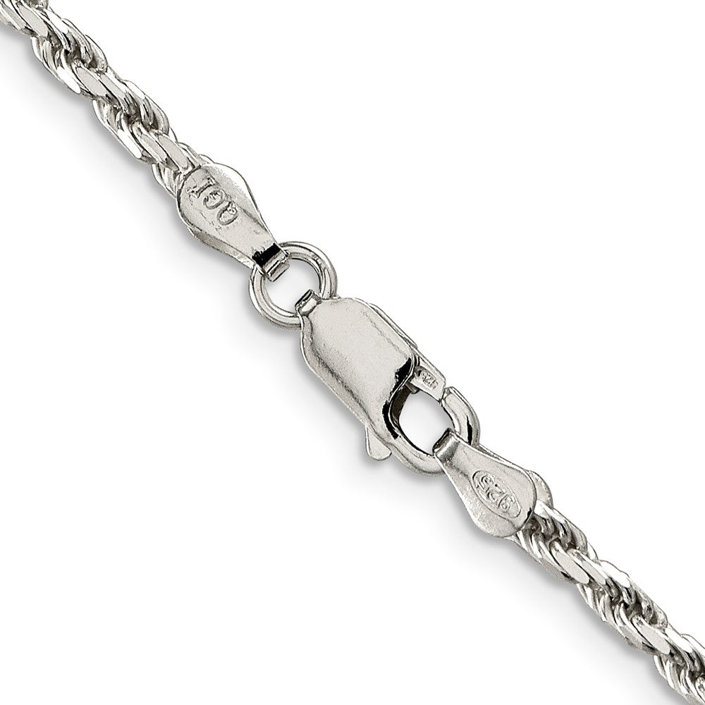 Sterling Silver 2.5mm Diamond-cut Rope ChainQDC055