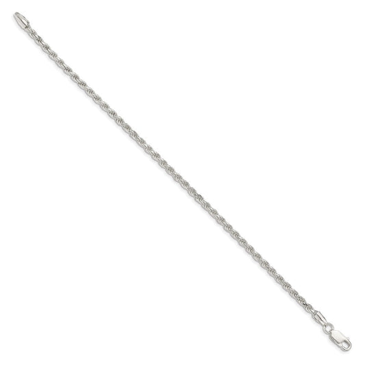 Sterling Silver 2.75mm Diamond-cut Rope Chain QDC060-8