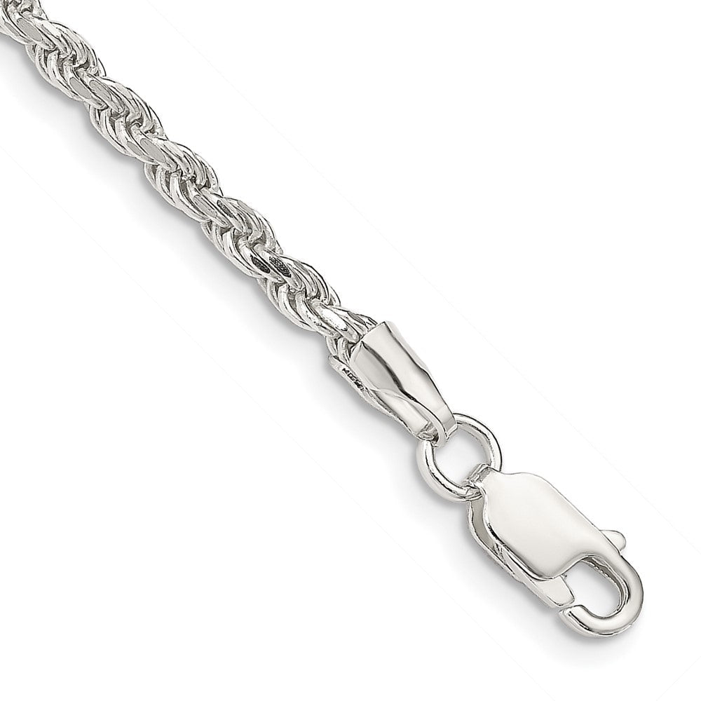 Sterling Silver 2.75mm Diamond-cut Rope Chain QDC060-8