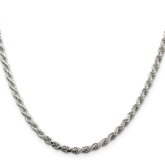 Sterling Silver 3.2mm Diamond-cut Rope ChainQDC070