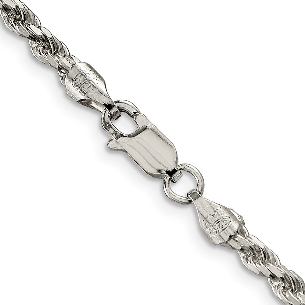 Sterling Silver 3.2mm Diamond-cut Rope ChainQDC070