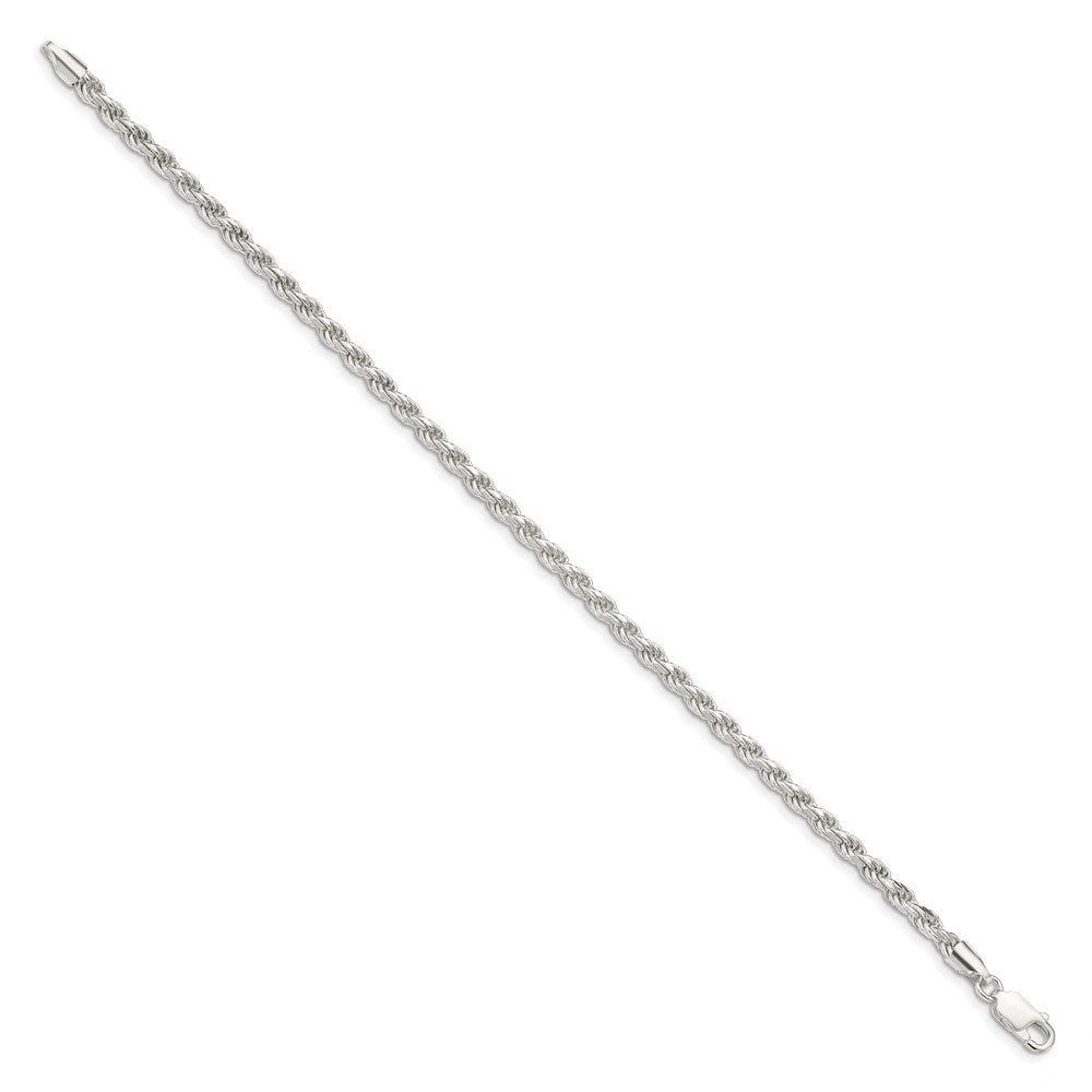 Sterling Silver 3.2mm Diamond-cut Rope Chain QDC070-8
