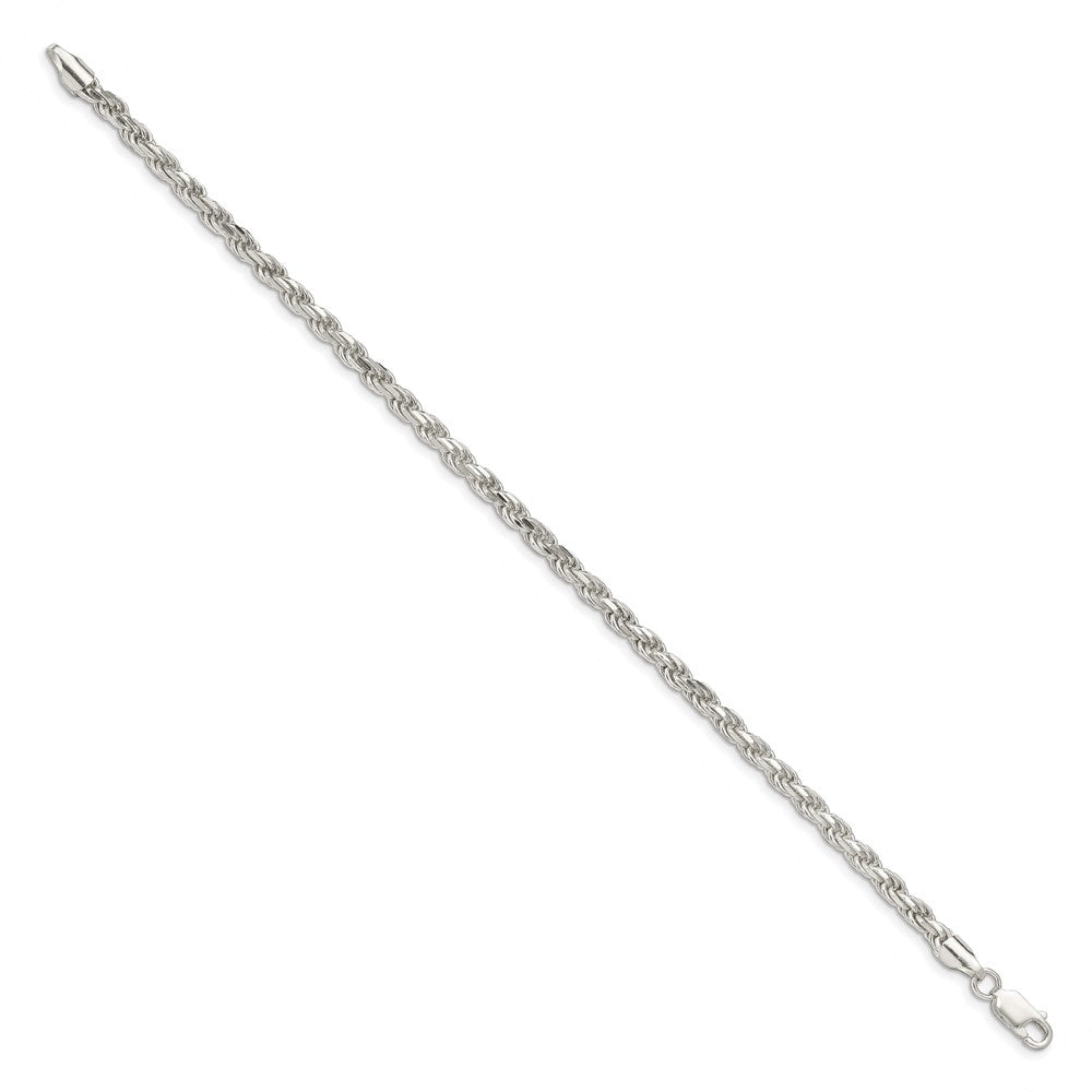 Sterling Silver 3.75mm Diamond-cut Rope Chain QDC080-8