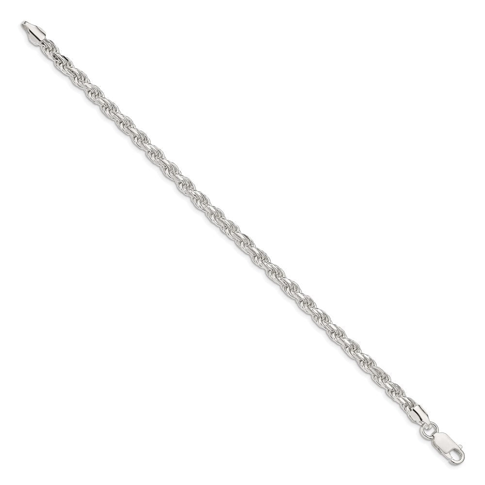 Sterling Silver 4.6mm Diamond-cut Rope Chain QDC100-8