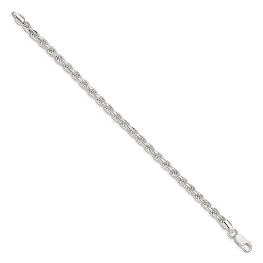 Sterling Silver 4.6mm Diamond-cut Rope Chain QDC100-8