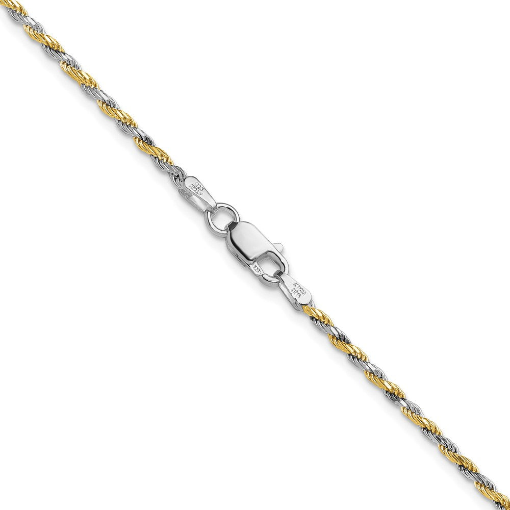 Sterling Silver And Vermeil 1.85mm Diamond-cut Rope ChainQDCY040