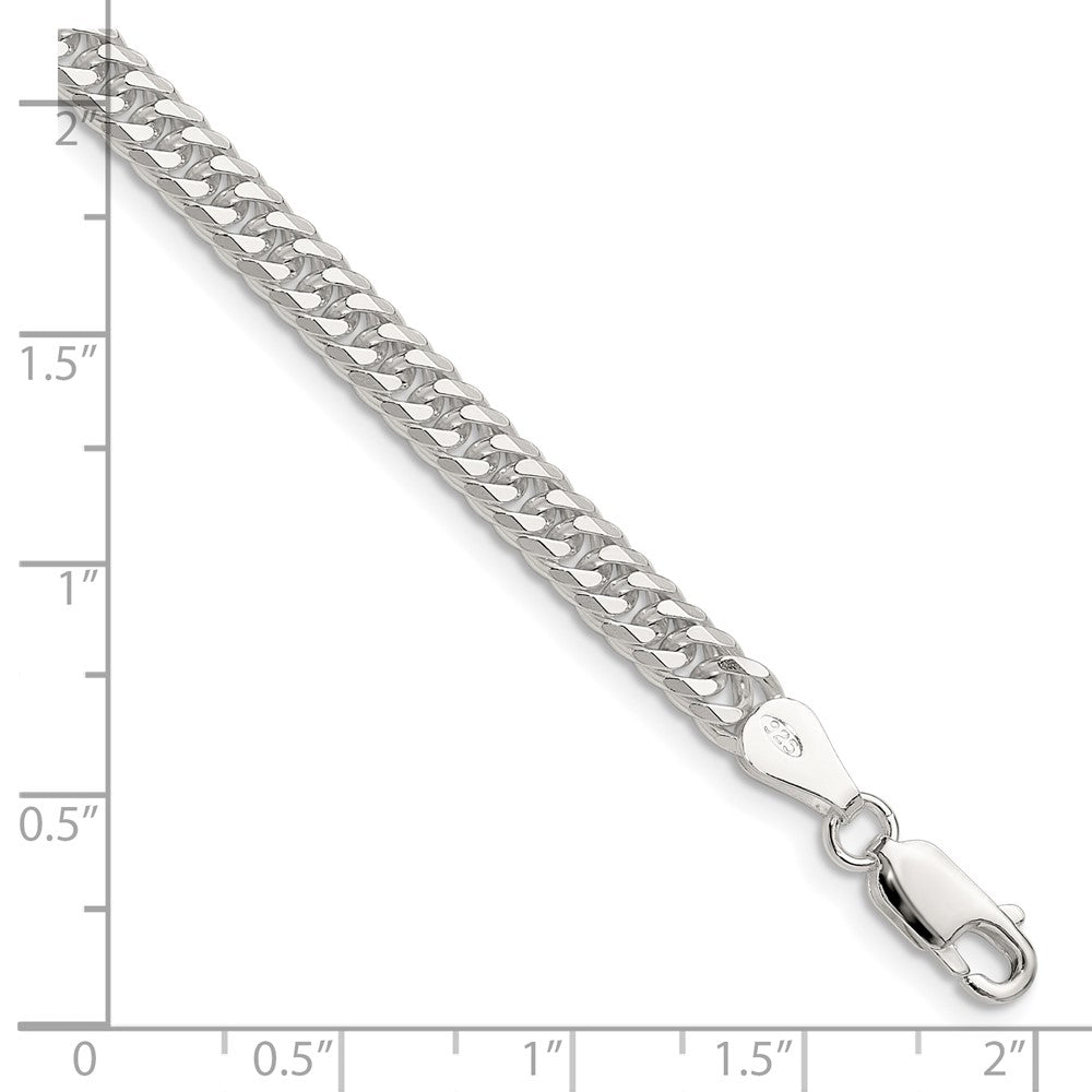 Sterling Silver Polished 4.8mm Double Diamond-cut Curb Chain QDD100-8