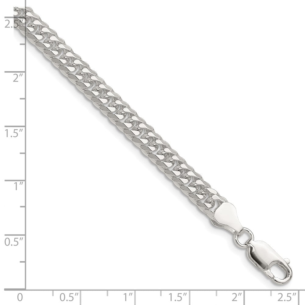 Sterling Silver Polished 5.7mm Double Diamond-cut Curb Chain QDD120-8