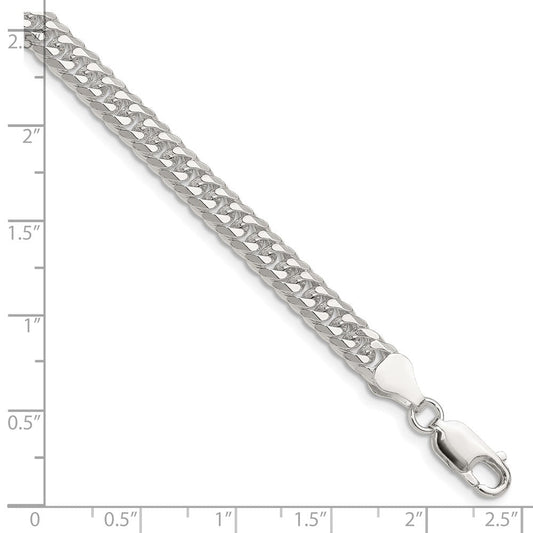 Sterling Silver Polished 5.7mm Double Diamond-cut Curb Chain QDD120-8