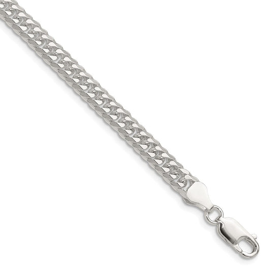 Sterling Silver Polished 5.7mm Double Diamond-cut Curb Chain QDD120-8
