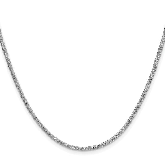 Sterling Silver Rhodium-plated 2.0mm 8 Sided D/C Double Spiga ChainQDDS045R