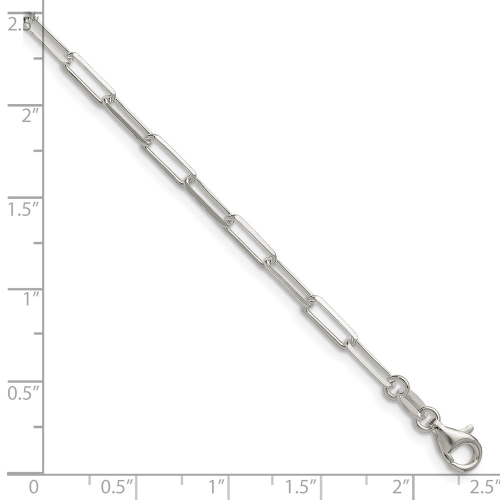 Sterling Silver 3.1mm D/C Paperclip Chain QDPC080-8