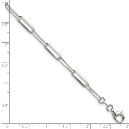 Sterling Silver 4.4mm D/C Paperclip Chain QDPC120-8