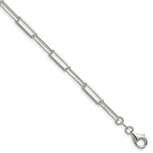 Sterling Silver 4.4mm D/C Paperclip Chain QDPC120-8