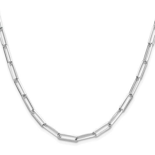 Sterling Silver Rhodium-plated 4.4mm D/C Paperclip ChainQDPC120R