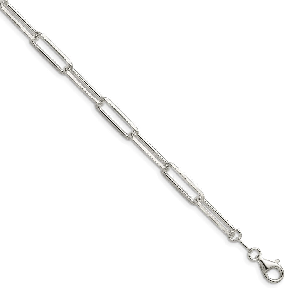 Sterling Silver 5.5mm D/C Paperclip Chain QDPC150-8