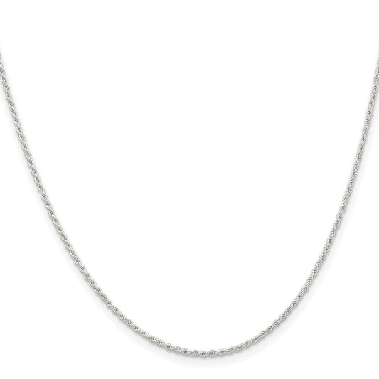 Sterling Silver 1.3mm Solid Rope ChainQDR025