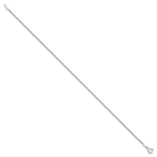Sterling Silver 1.5mm Solid Rope Chain QDR030-8