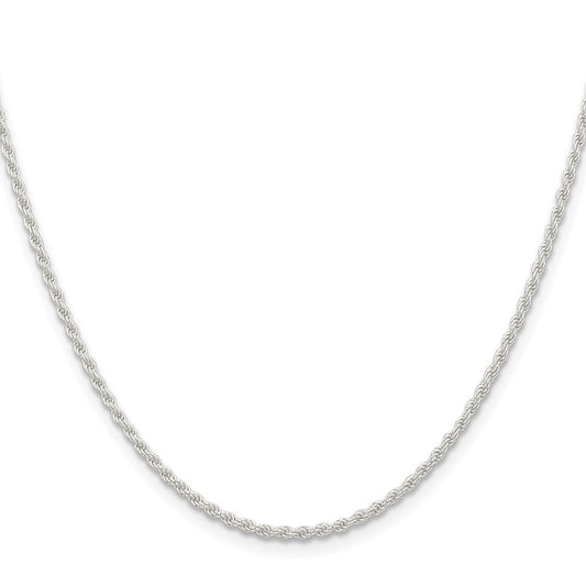Sterling Silver 1.8mm Solid Rope ChainQDR035