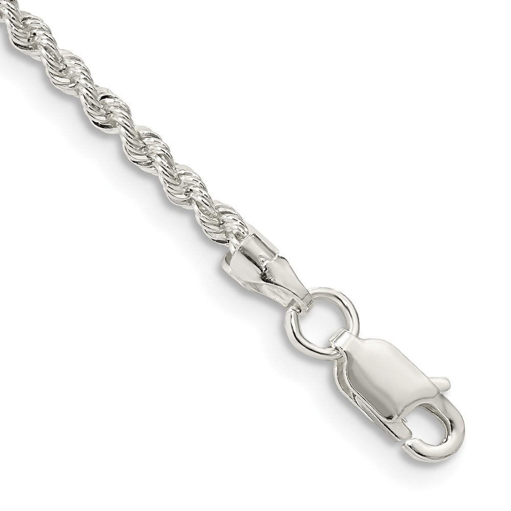 Sterling Silver 2.3mm Solid Rope Chain QDR040-8