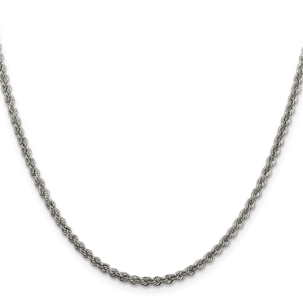 Sterling Silver 2.5mm Solid Rope ChainQDR050