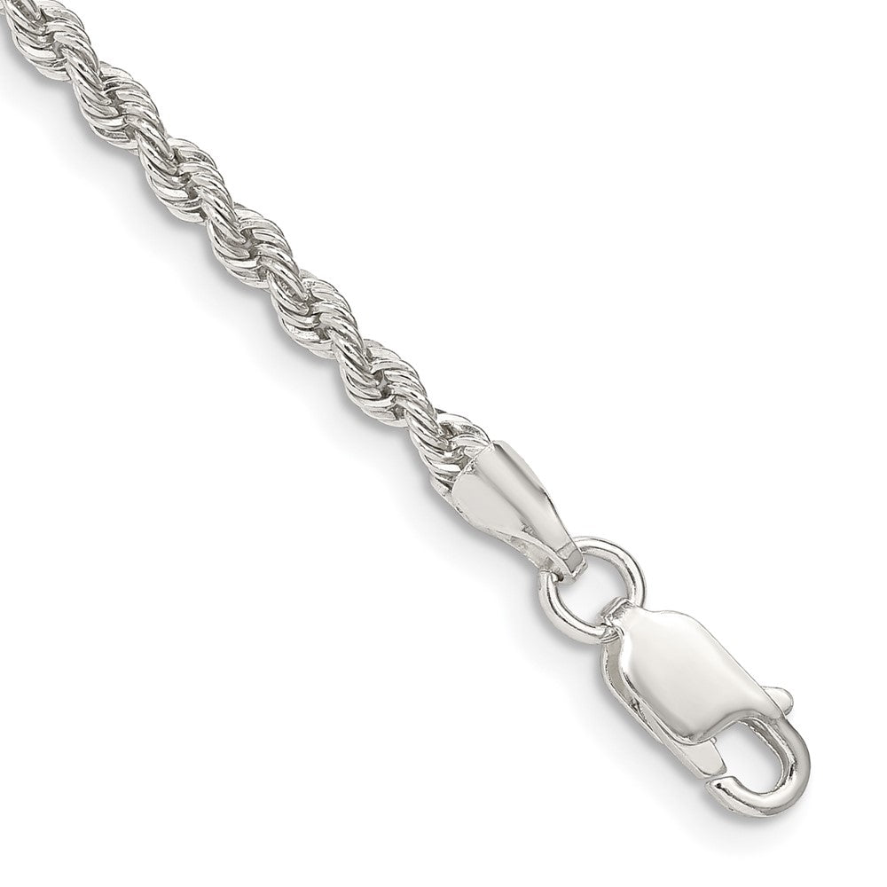 Sterling Silver 2.5mm Solid Rope Chain QDR050-8