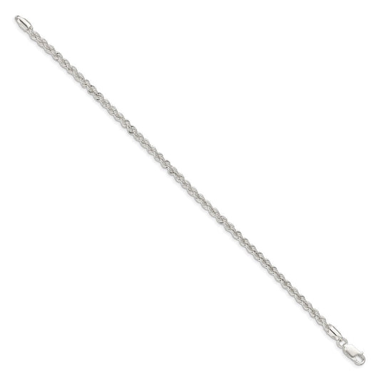 Sterling Silver 3mm Solid Rope Chain QDR060-8