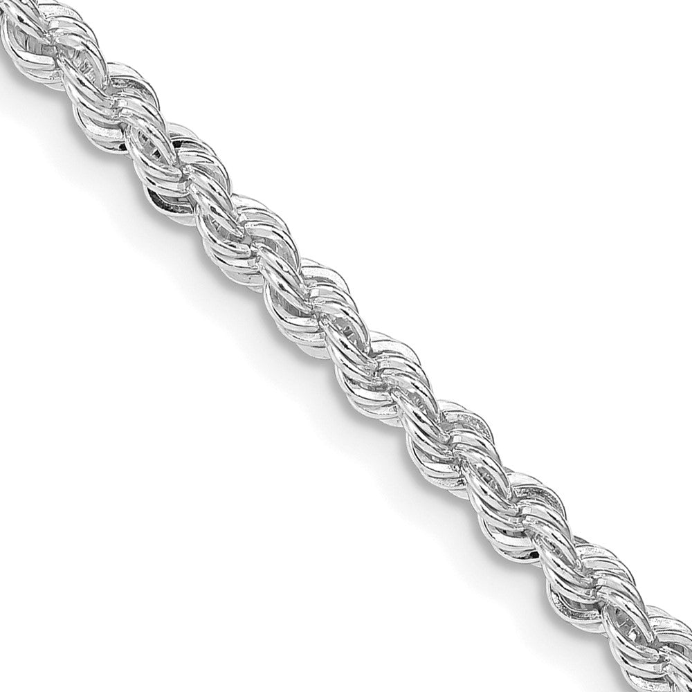Sterling Silver Rhodium-plated 3mm Solid Rope ChainQDR060R