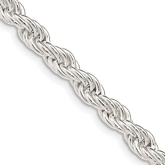 Sterling Silver 5mm Solid Rope ChainQDR100
