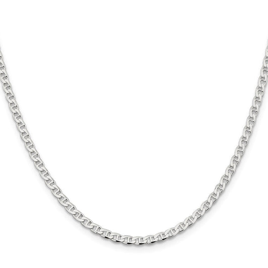 Sterling Silver 3.15mm D/C Flat Anchor Curb ChainQFAN080