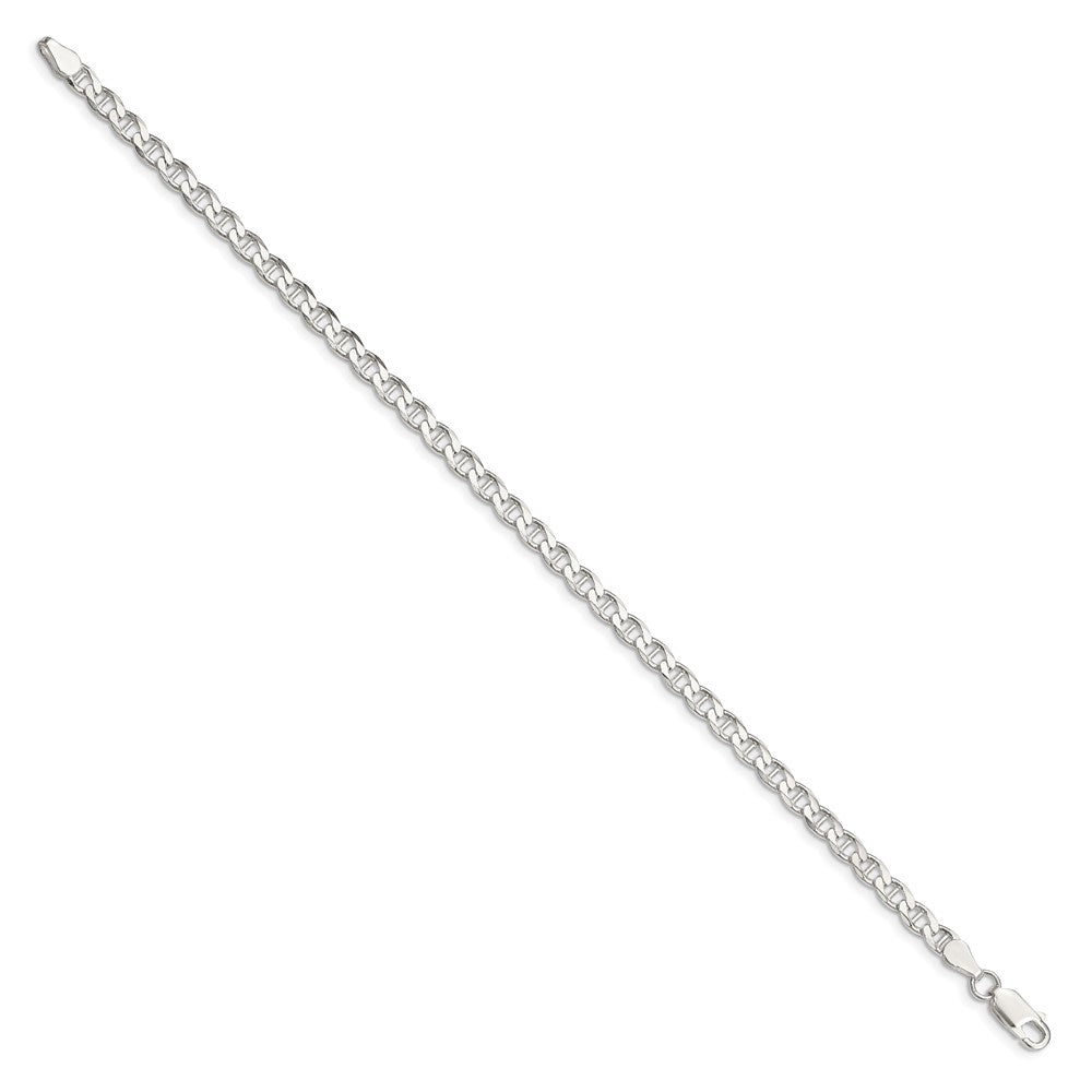Sterling Silver 4.0mm D/C Flat Anchor Curb Chain QFAN100-8