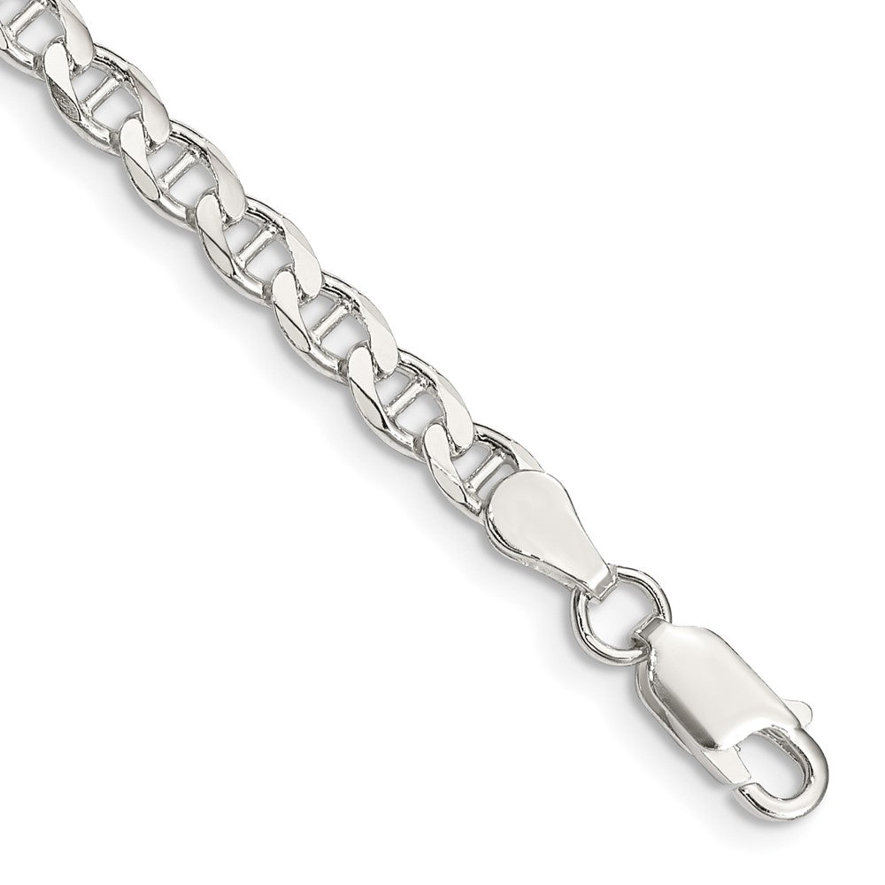 Sterling Silver 4.0mm D/C Flat Anchor Curb Chain QFAN100-8