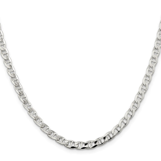 Sterling Silver 4.65mm D/C Flat Anchor Curb ChainQFAN120