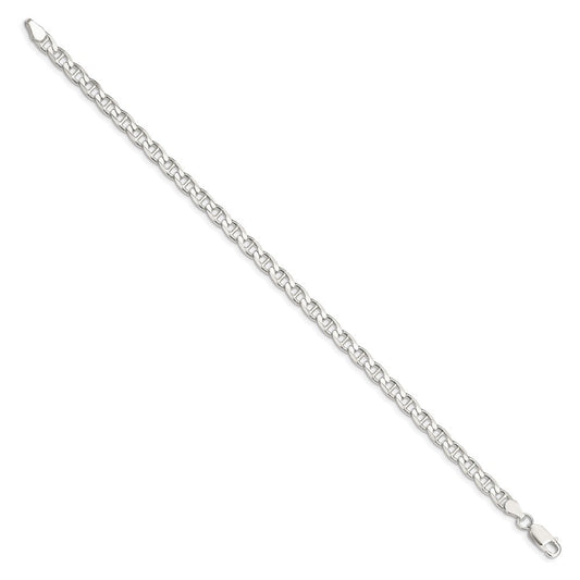 Sterling Silver 4.65mm D/C Flat Anchor Curb Chain QFAN120-8