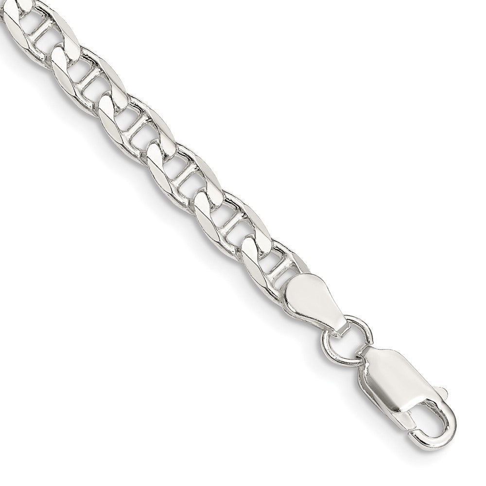 Sterling Silver 4.65mm D/C Flat Anchor Curb Chain QFAN120-8