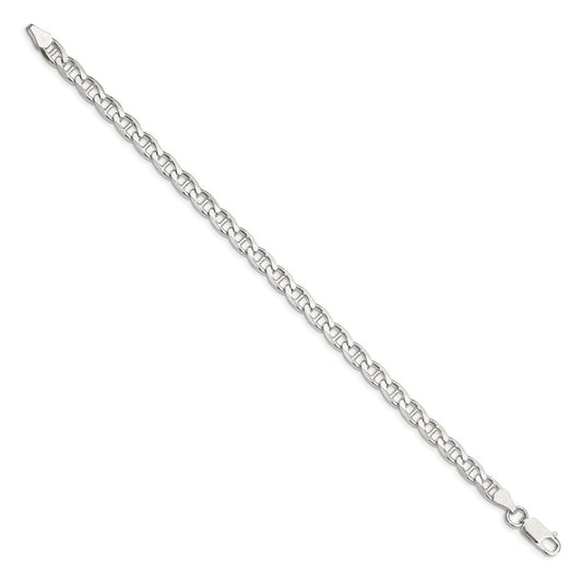 Sterling Silver 5.7mm D/C Flat Anchor Curb Chain QFAN150-8