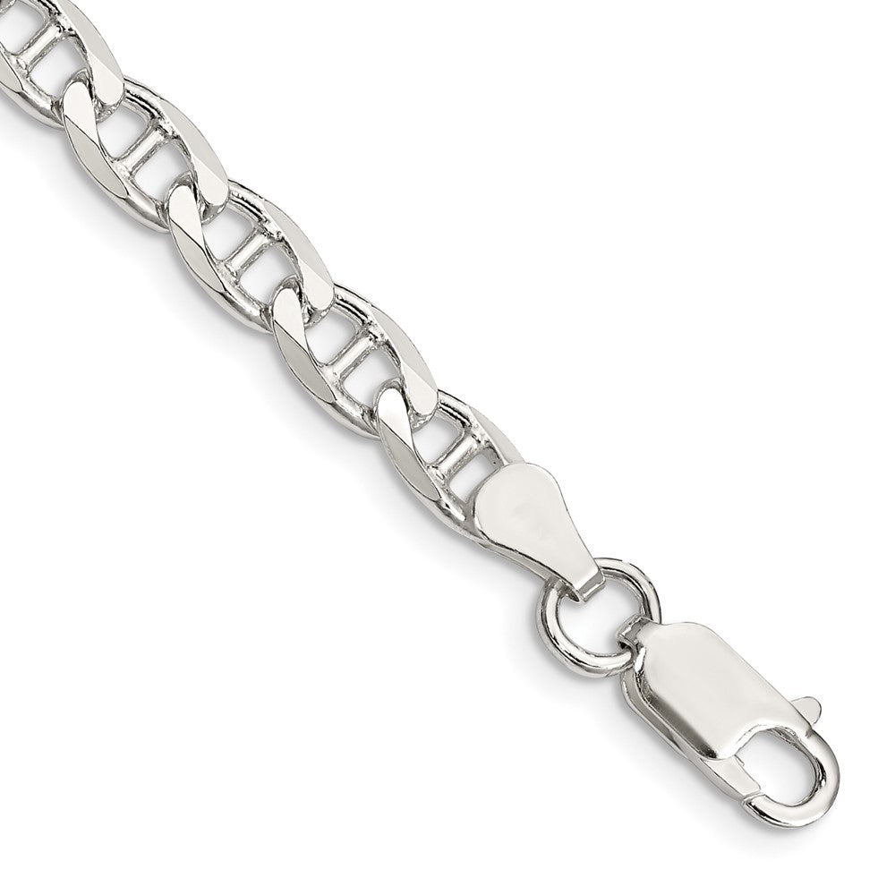 Sterling Silver 5.7mm D/C Flat Anchor Curb Chain QFAN150-8