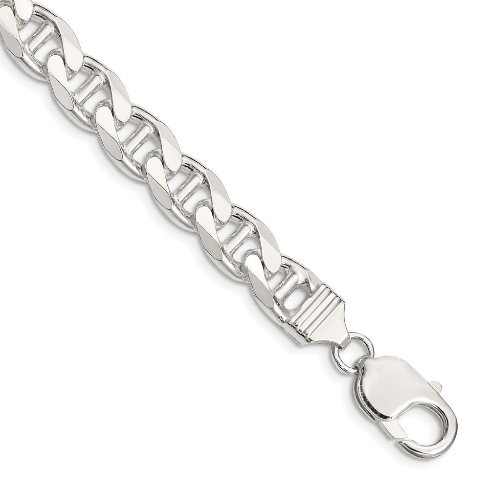Sterling Silver 9mm D/C Flat Anchor Curb Chain QFAN250-8