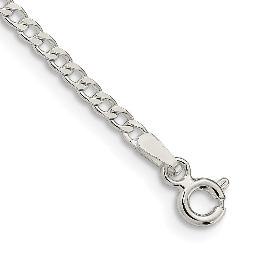 Sterling Silver 2.3mm Beveled Curb Chain QFB060-8